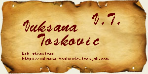 Vuksana Tošković vizit kartica
